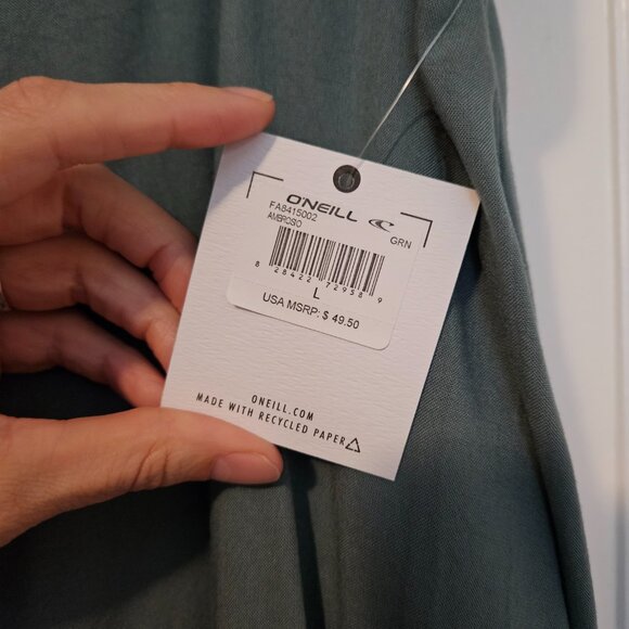 O'Neill Ambrosio Dark Sage Green High-Low Maxi Skirt Size Large - Picture 2 of 9